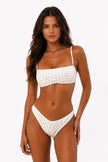 Strapless Bikini Set with Gold Studs