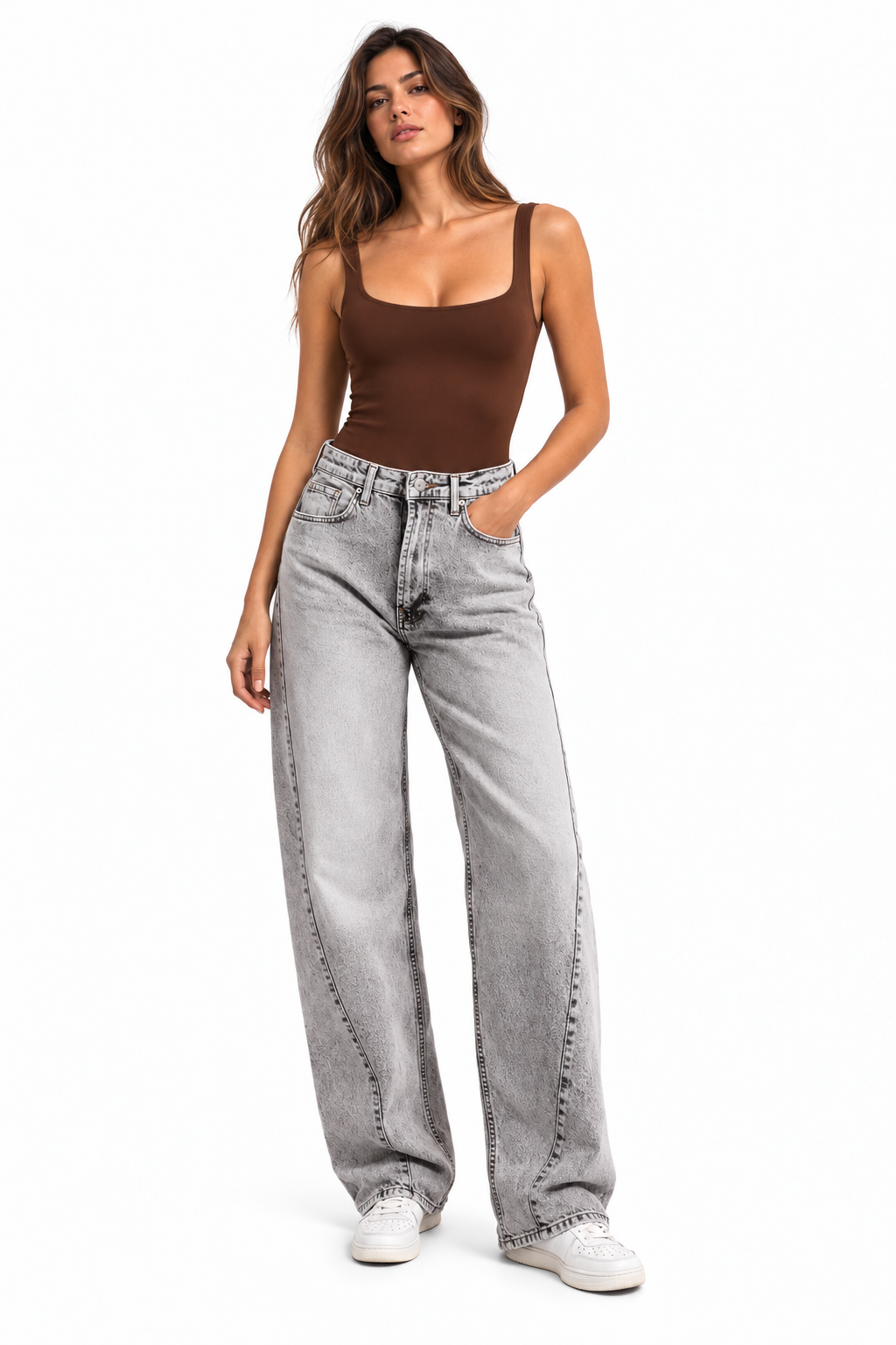 Relaxed Mid-Rise with Vintage Inspired Brown Wash