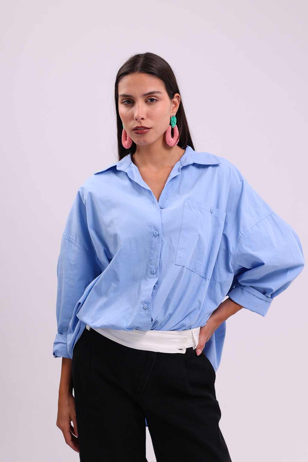 Oversized Light Blue Shirt
