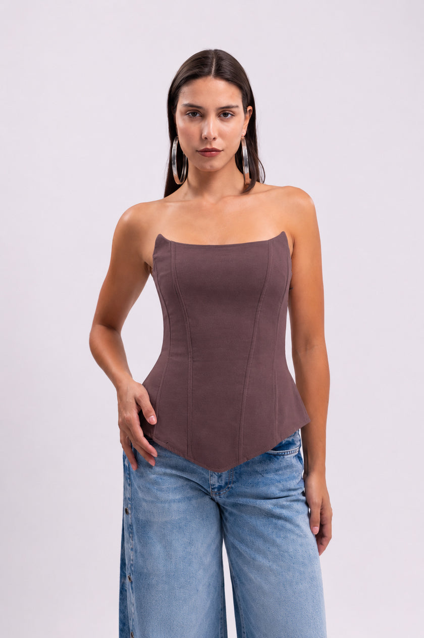 Brown Bustier