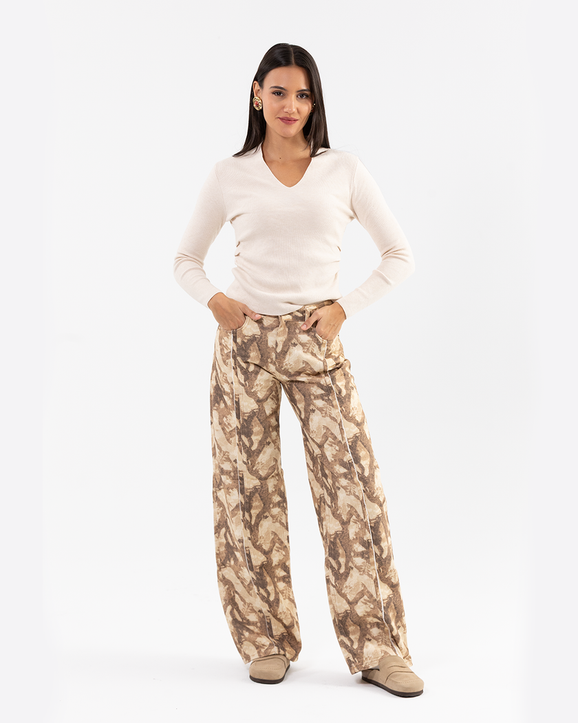 Crème Sculpted Pullover