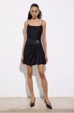 Accessory Detailed Mini Black Skirt