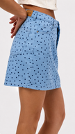 Light Blue Polka Dot Denim Skirt