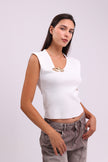Accessory Detail Blouse White