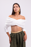Off-Shoulder White Shirt