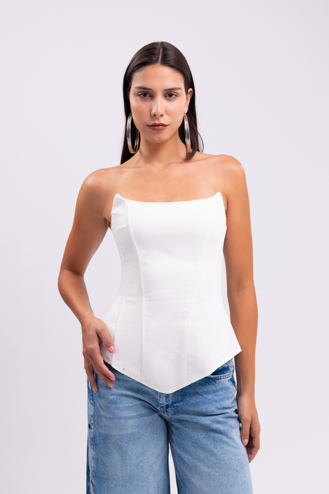 White Bustier
