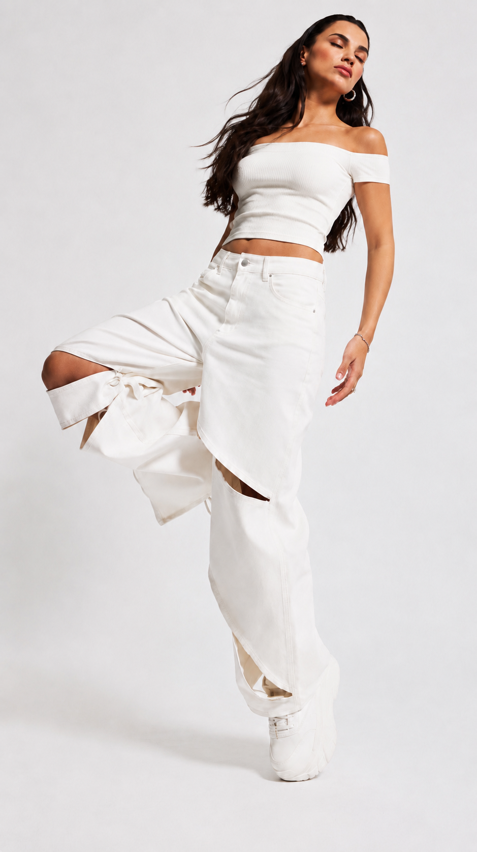 Raw Cut White Denim