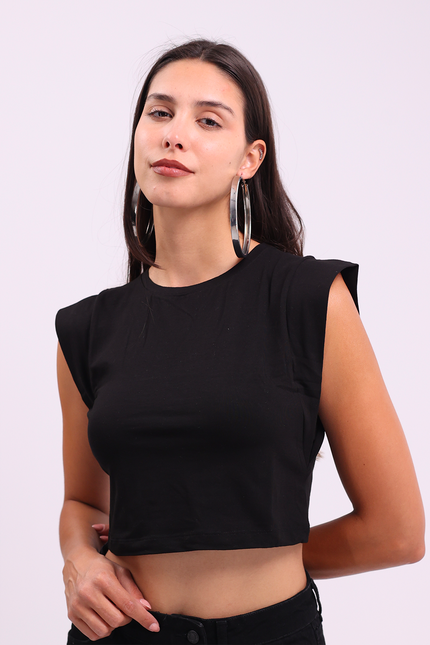 Black Cap Sleeve T-Shirt