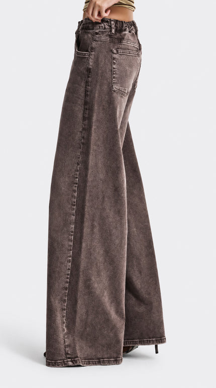 Washed Coffee Denim Jeans
