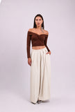 Off-White Pleasted Palazzo Pants