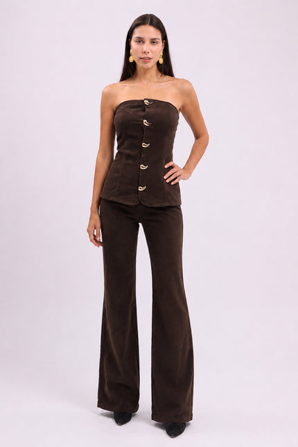 Brown Denim Set