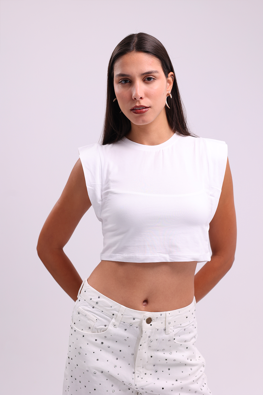 White Cap Sleeve T-Shirt