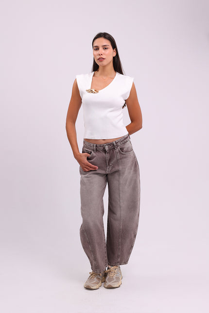 Accessory Detail Blouse White