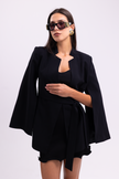 Belted Wrap Black Blazer