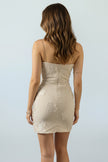Draped Beige Dress
