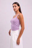 Lila Sheer Trim Tank Top