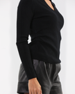 Black Sculpted Pullover