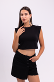 Black Cap Sleeve T-Shirt