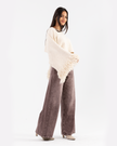Crème Fringe Sleeve Pullover