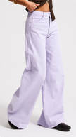 Lilac Mid Rise Wide Leg
