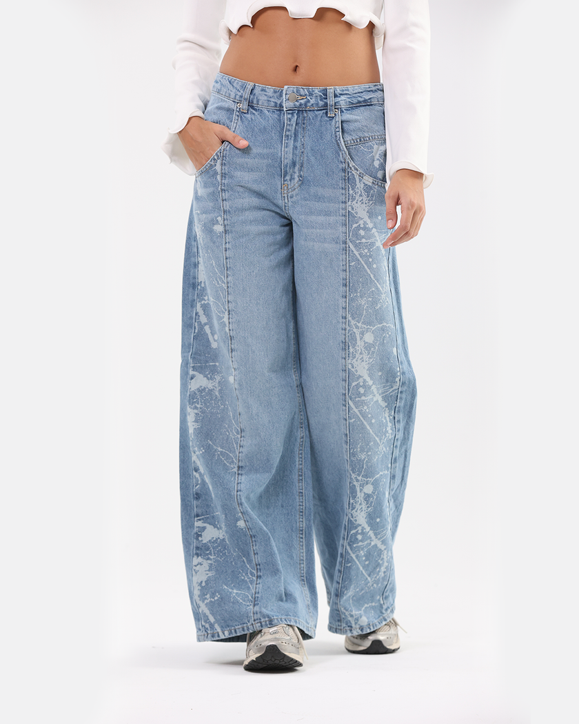 Splatter Wide-Leg jeans