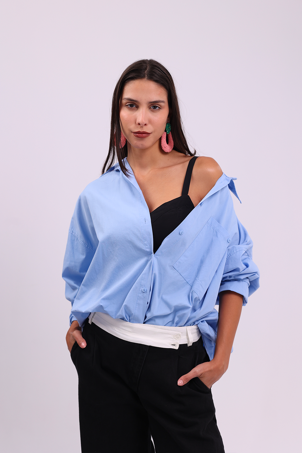 Oversized Light Blue Shirt
