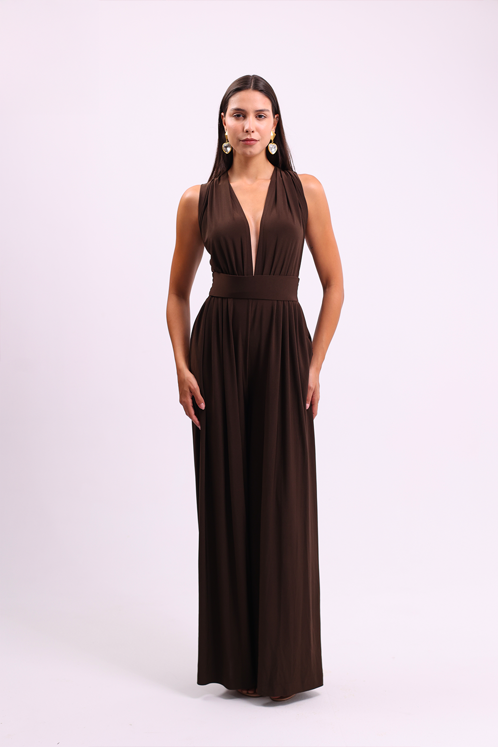 Multi-Way Brown Jumpsuit