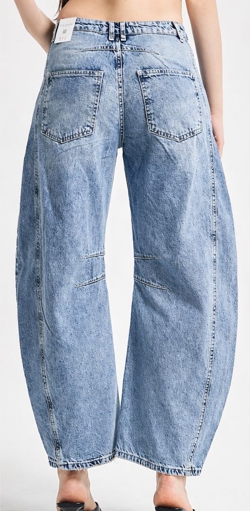 Wide Leg Barrel Balloon Jeans