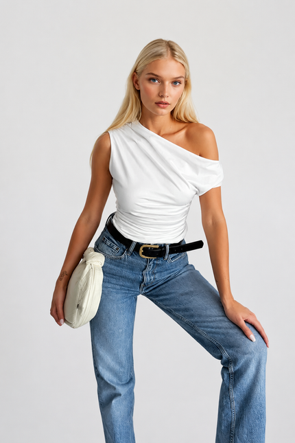 White Asymmetrica Detailed Top