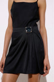 Accessory Detailed Mini Black Skirt