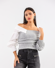 Light Grey Layered Collar Knit