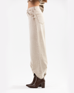 Wide-Leg Jeans Crème Vintage Wash