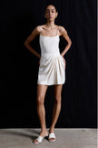 Accessory Detailed Mini Ecru Skirt