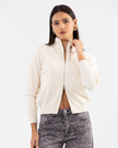 Double-Zip Ivory Knot Jacket