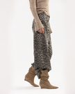 Leopard Print Wide-Leg Denim Jeans