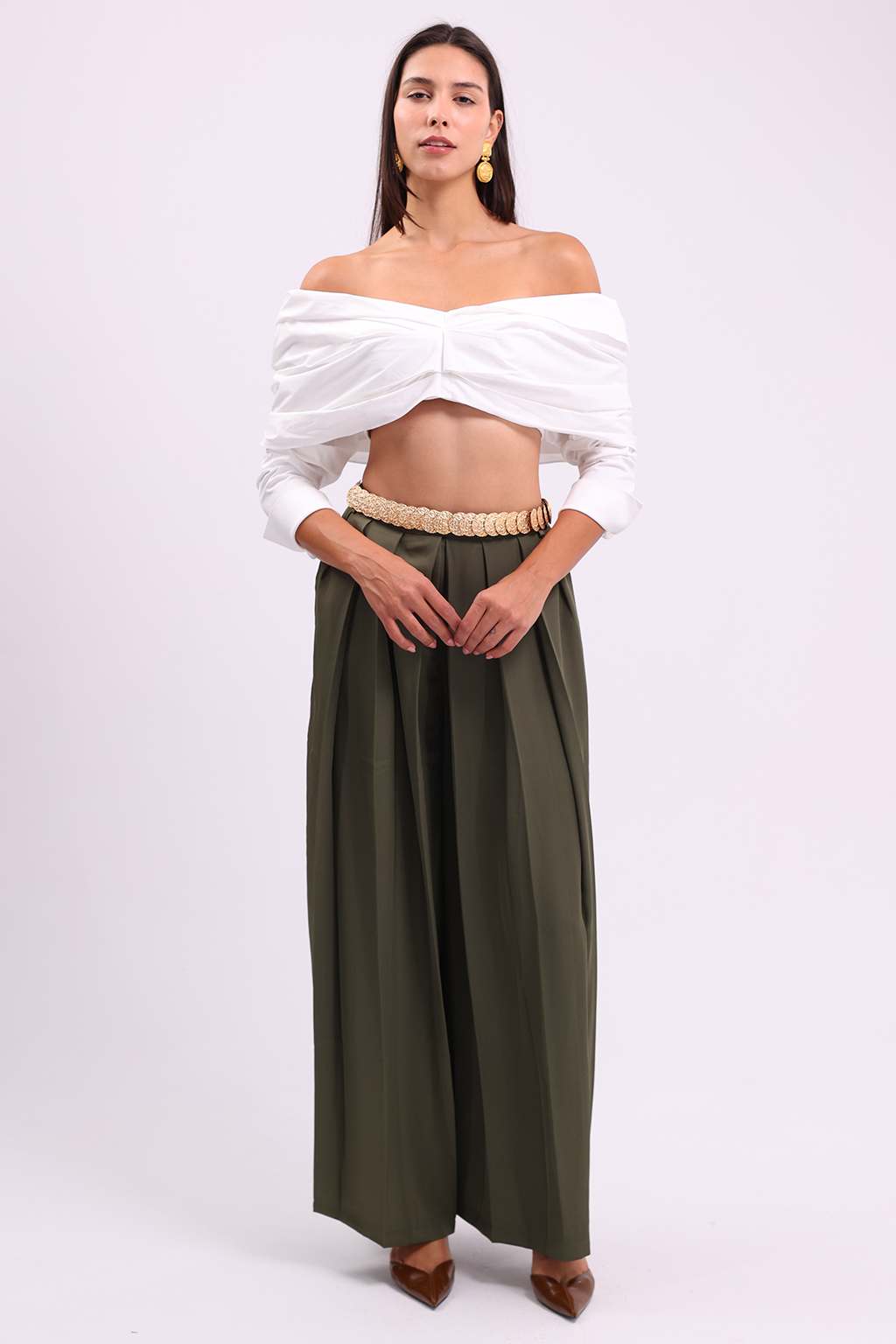 Off-Shoulder White Shirt