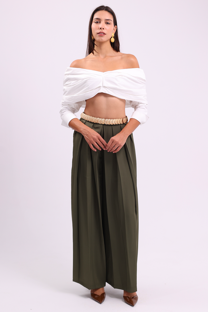 Off-Shoulder White Shirt