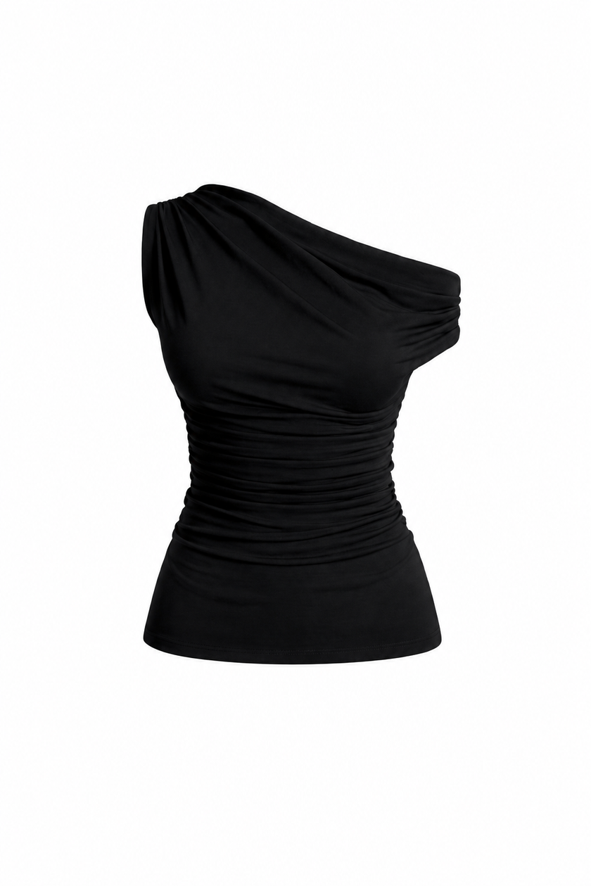 Black Asymmetrica Detailed Top
