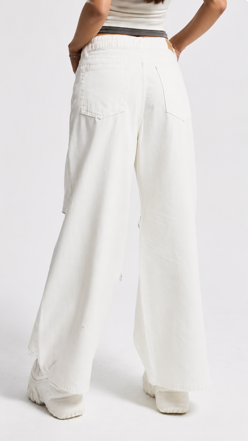 Raw Cut White Denim