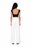 Black Deep V Neck with Front Twist Detail
