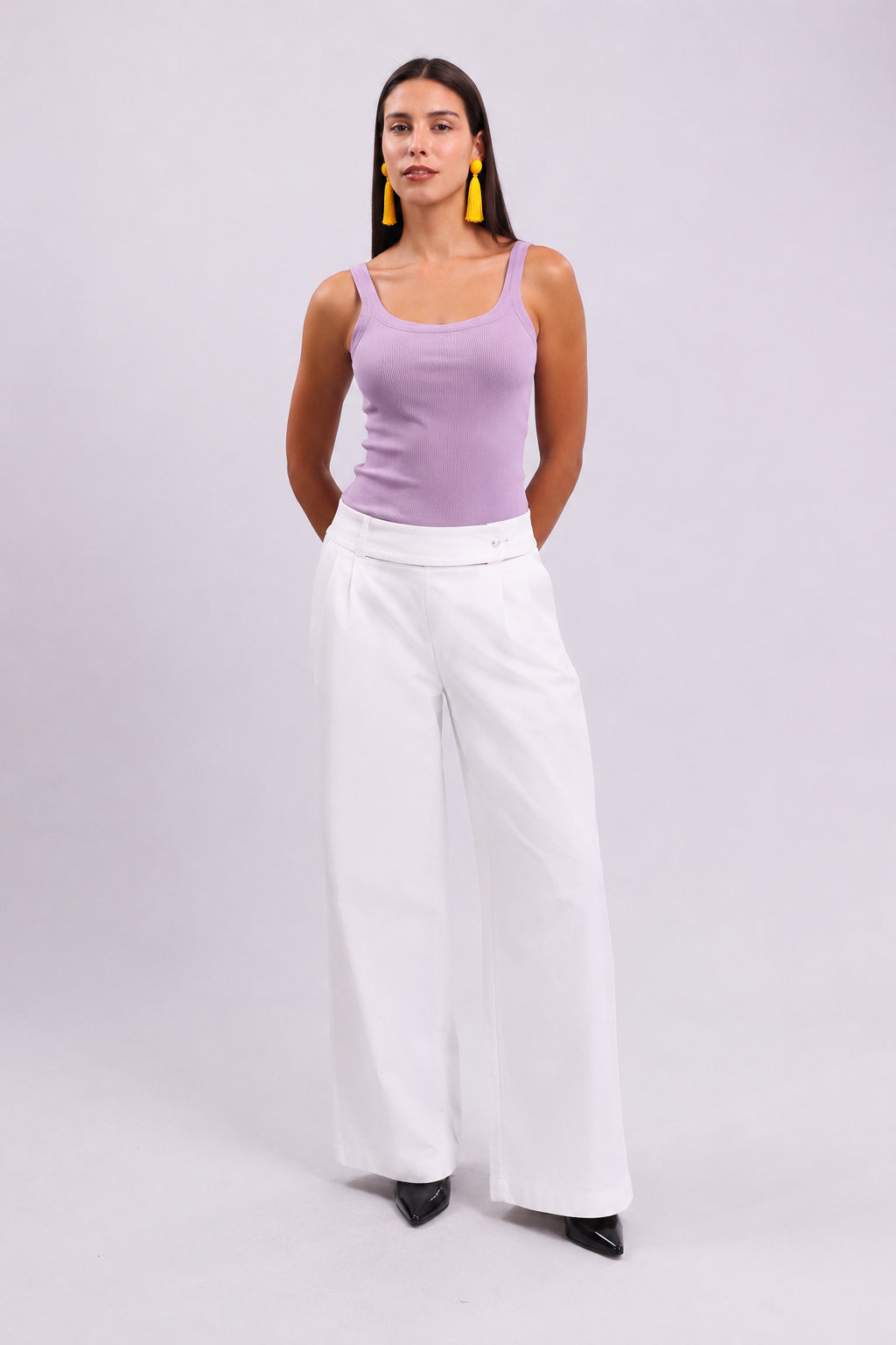 Lila Sheer Trim Tank Top