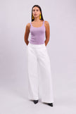 Lila Sheer Trim Tank Top