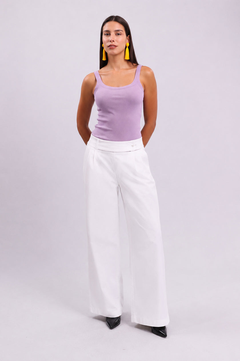 Lila Sheer Trim Tank Top