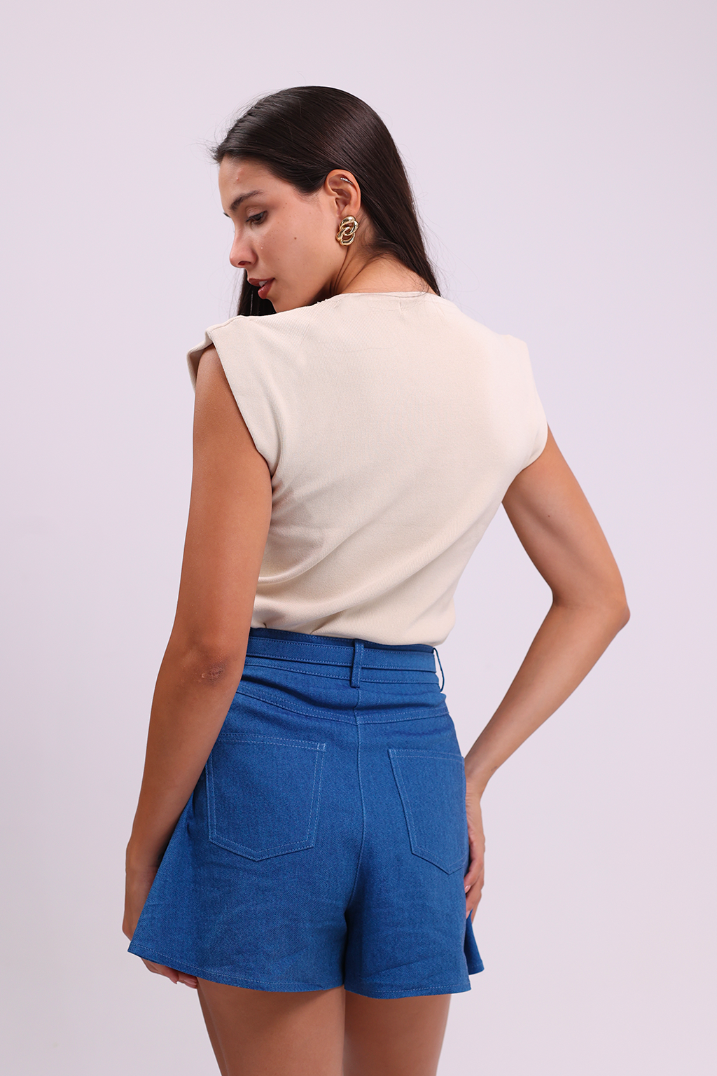 Accessory Detail Blouse Nude
