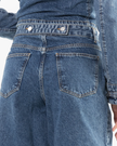 Blue Denim Balloon with Cinched Ankles