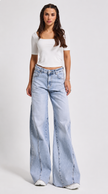 Light-Washed Blue Palazzo Baggy Design