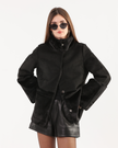 Reversible Jacket with Furry Panel Details