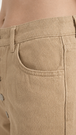 Denim with Full-Front Button Detail