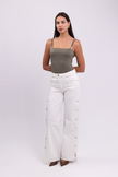 Cami Bodysuit with Shell Embellishmat