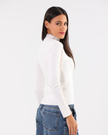 Sculpted Stripe High-Neck Pullover
